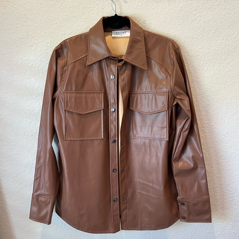 American Threads Faux Leather Jacket